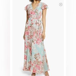 Eliza J Floral Maxi Wrap Dress WORN ONCE